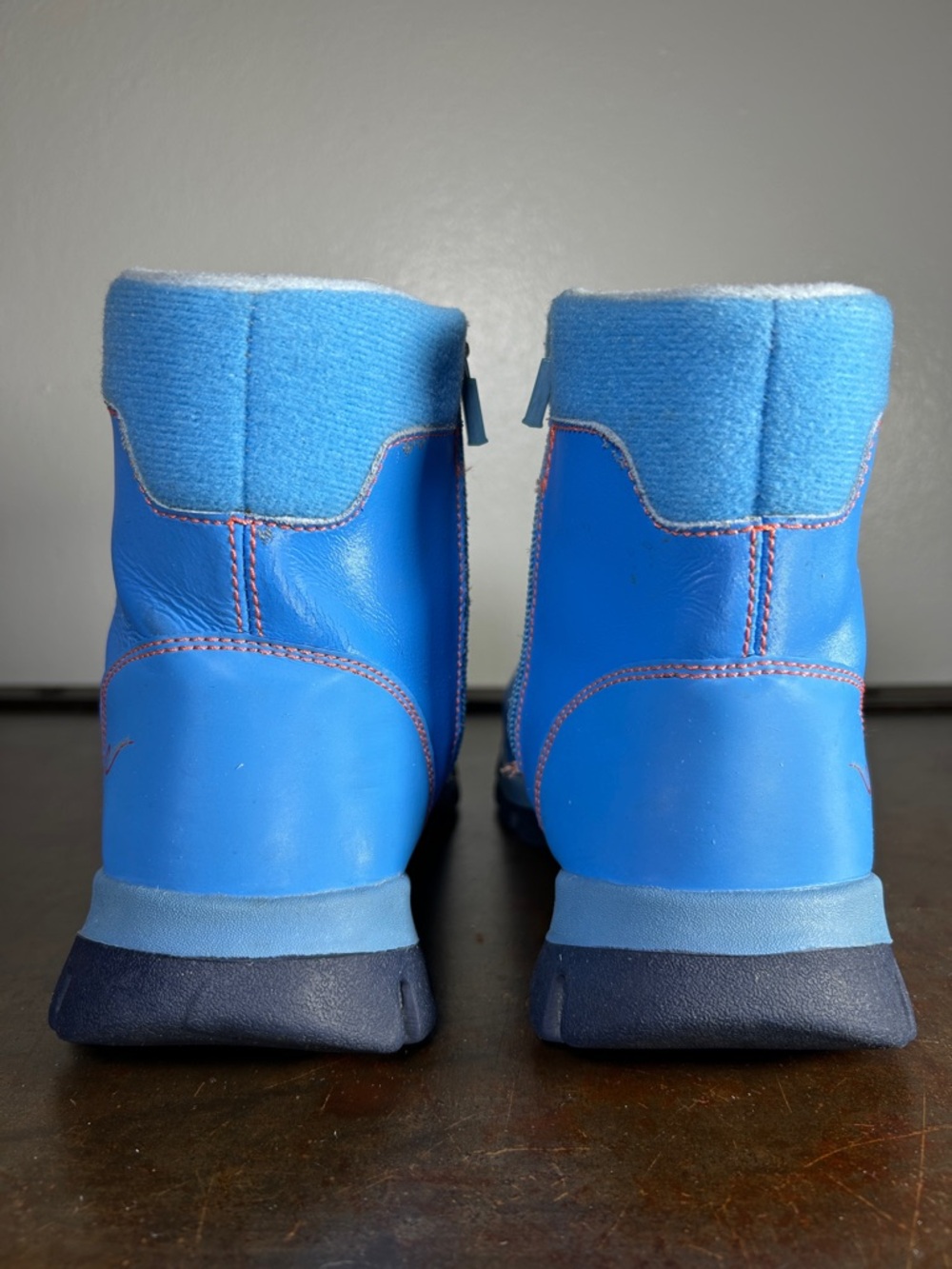 Nike Kids Blue Zip Winter Boots with Silver Swoosh - Picture 3 of 15